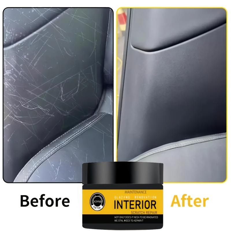 Autoinnenraum-Kratzerreparaturset-Armaturenbrett- und Kunststoffoberflächen-Reparaturpaste,Lederbezug-Glanzpflege,essentiell für Fahrzeugreparatur,inklusive kostenlosem Schwamm 50G