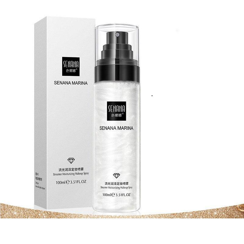 SENANA Quicksand Fixierspray, Ölkontrolle, feuchtigkeitsspendend, langanhaltendes Make-up-Fixierspray, schnelle Make-up-Fixier-Feuchtigkeitscreme weiß