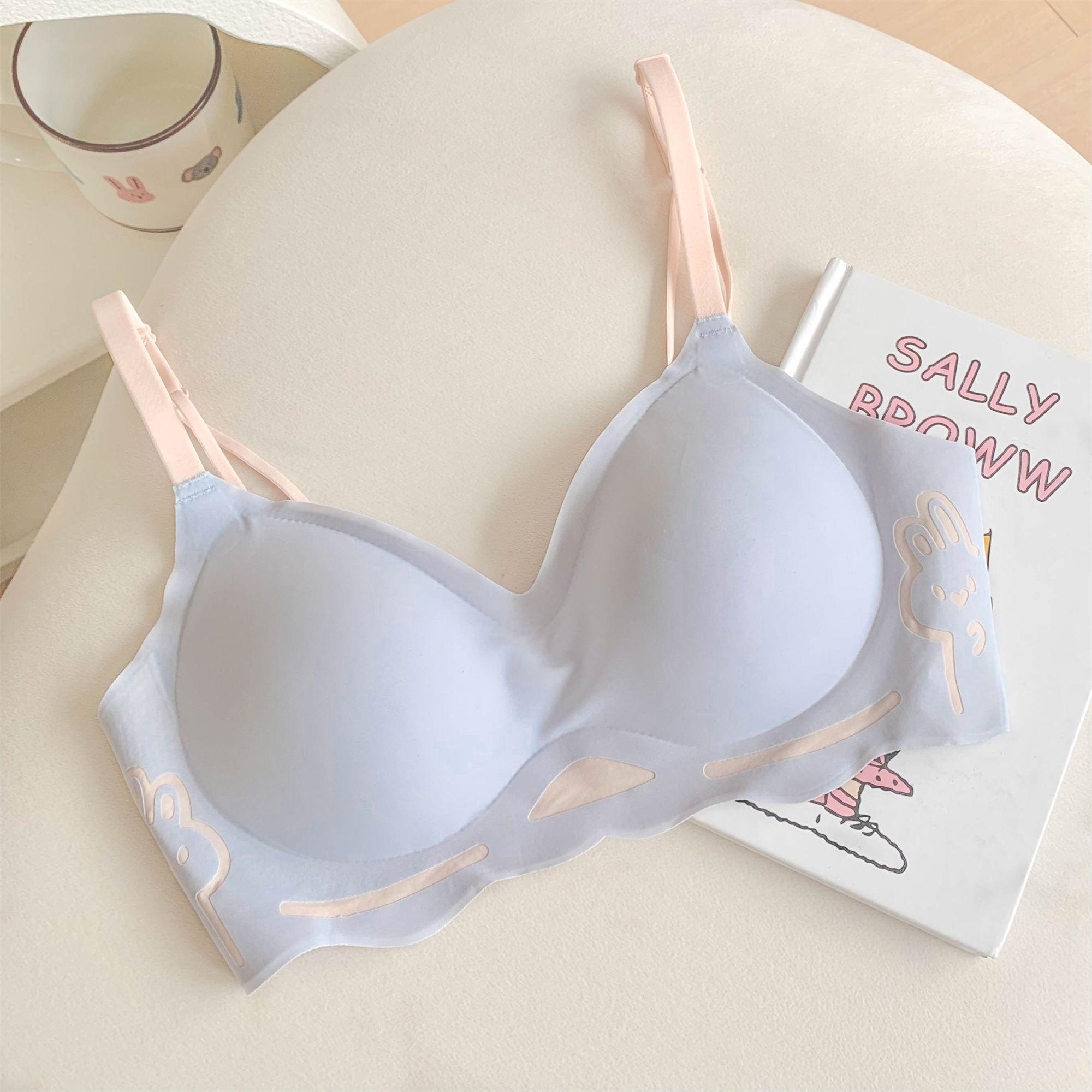 Mädchen Niedliche Bhs Weglosen Push-Up Bh Active Wear Frauen Sexy Unterwäsche Drahtlose Büstenhalter Mädchen Y2K Tops Innere Bhs 34/75AB