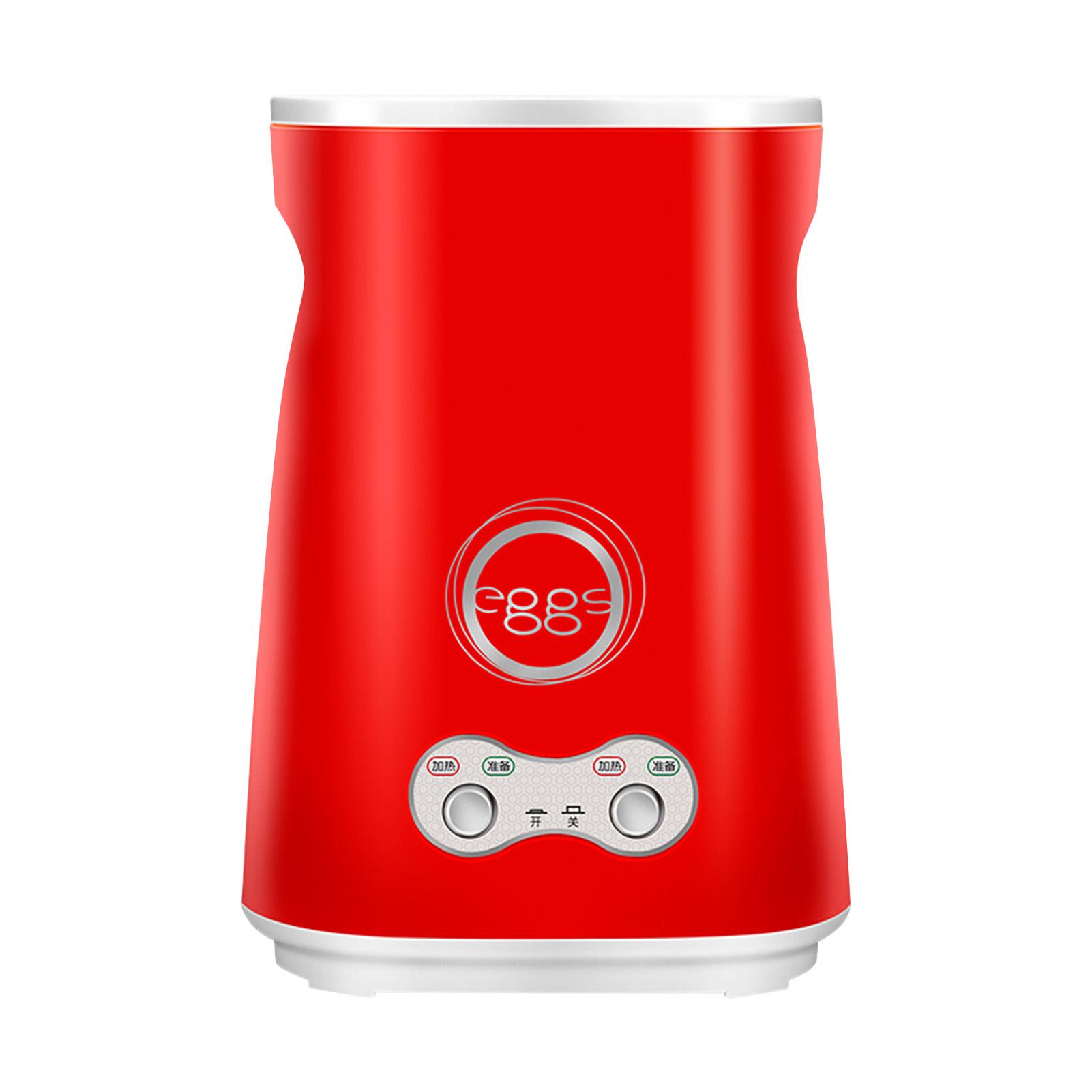 Eierrollenmaschine Doppelrohre Multifunktionale Antihaftbeschichtung Automatische Eier-Wurst-Kocher für Frühstück rot