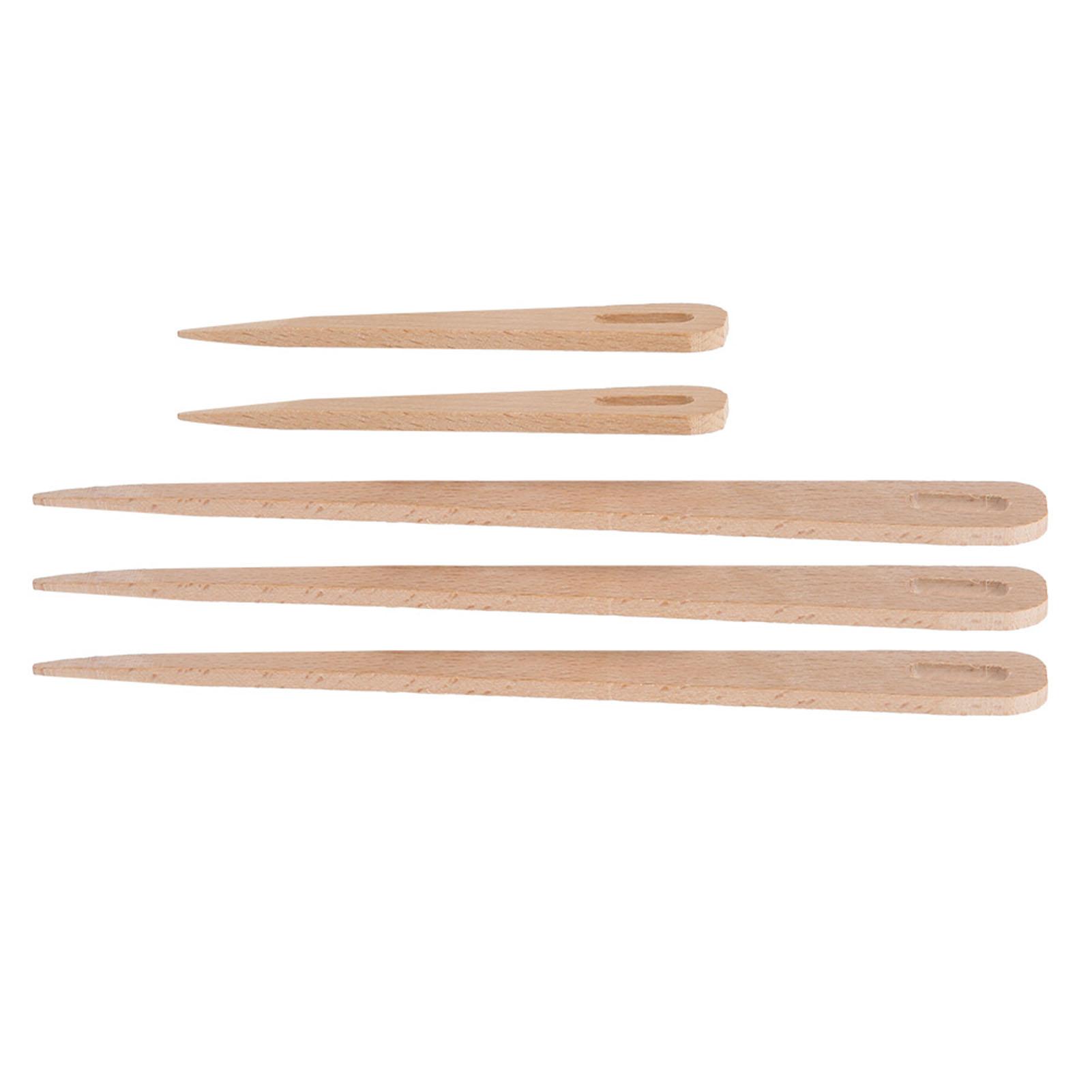 5 Stück DIY Holz Nadeln mit großem Öhr zum Stricken Wandteppich Weben Handwerkswerkzeuge
