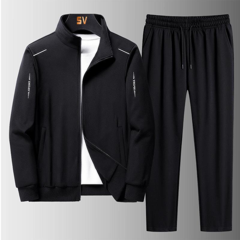 Herren-Sportbekleidungsset, Trainingsanzüge, zweiteilige Sets, lässiges Sportbekleidungsset, Herren-Laufanzug, langärmeliges Hosenset M