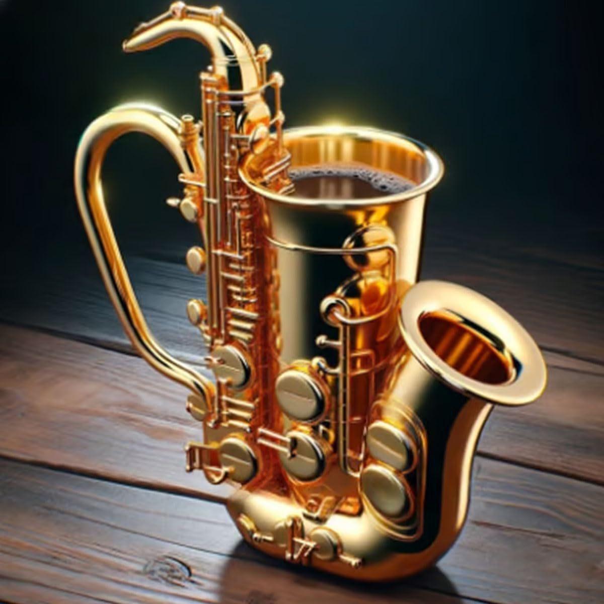 Kreative Musikinstrument-Kaffeetasse saxophone