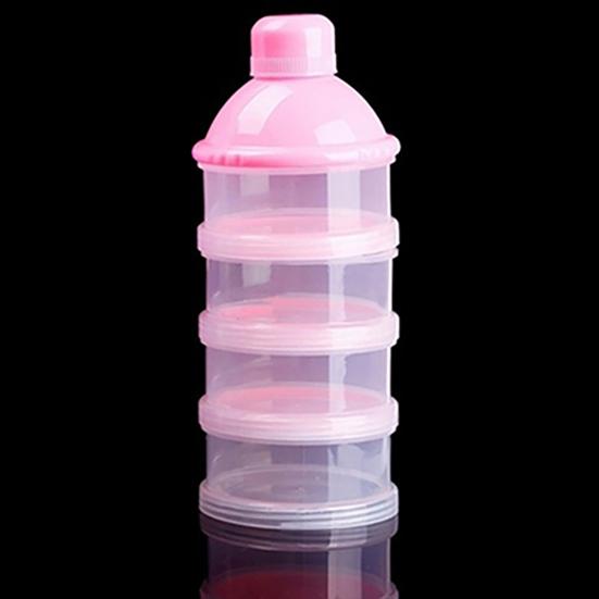 Reise Baby Fütterung Tragbare Kinder Pulver Reise Baby Kekse Lebensmittelbehälter Flasche Milch Box rosa