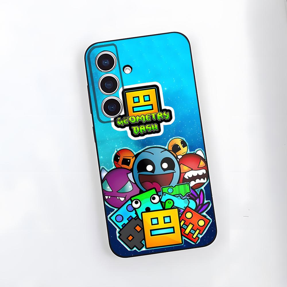 G-Geometry Dash Spiel Handyhülle Für Samsung S26 S25 Plus S20 S20 Plus S22 Ultra S23 FE S21 Plus S21 Ultra Weiche Hülle Samsung S21 blue