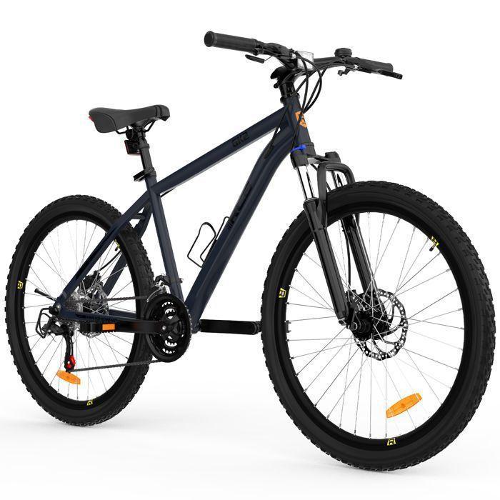 RCB GK2 Mountainbike 26 Aluminium, 21 Gänge, Scheibenbremsen, Federgabel – Geländefahrrad Schwarz grau