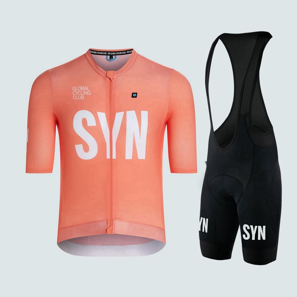 2025 Club Sommer 4-farbiges Team-Rennradanzug-Set Kurzarmtrikot und Trägerhose Team Pro Race Fahrradbekleidung MTB Wear XL