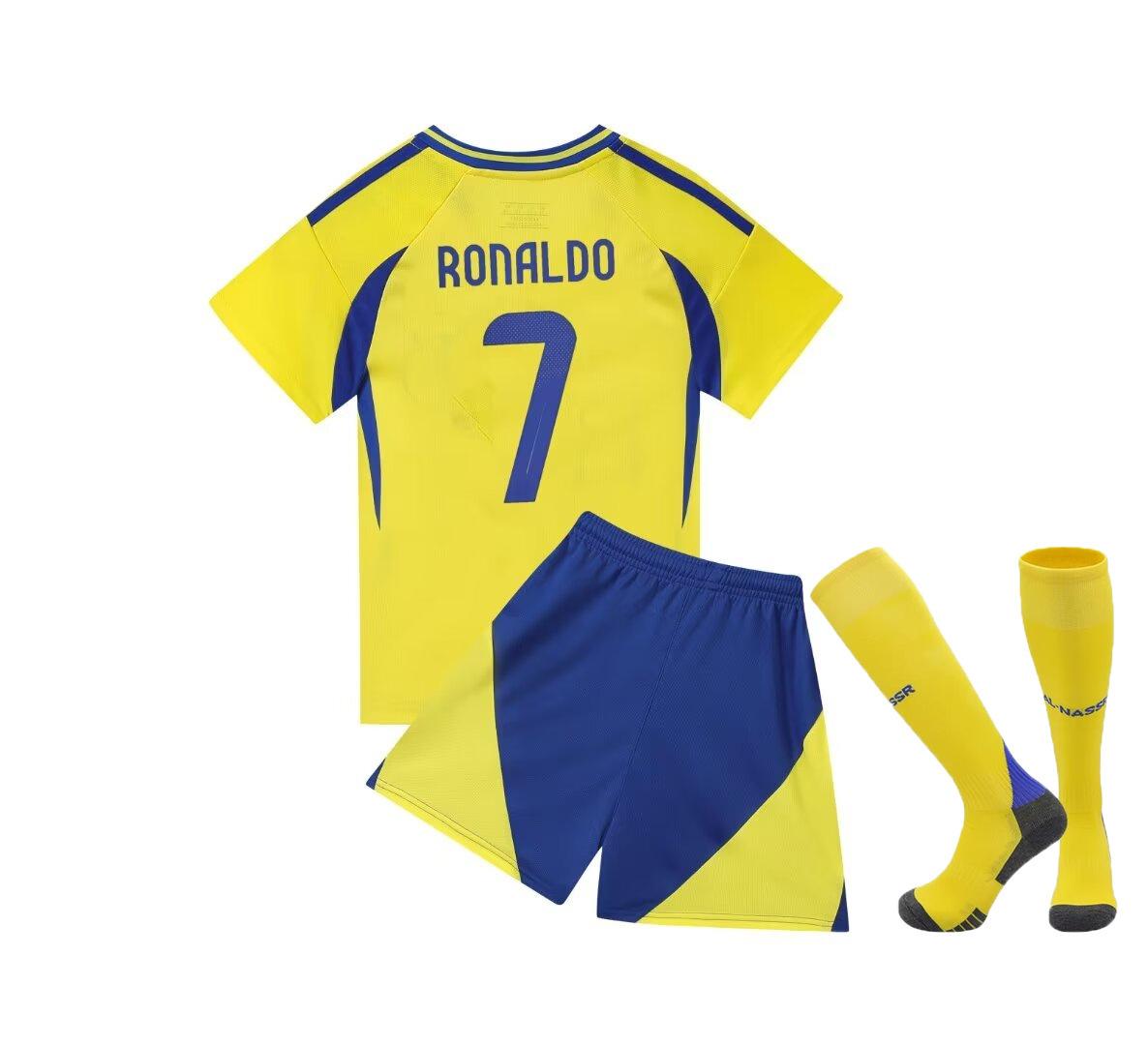 24-25 Riad Heimverein Nr. 7 Fußball Anzug Kinderkleidung Erwachsenen Anzug Größe 14-3XL 16 yards/100