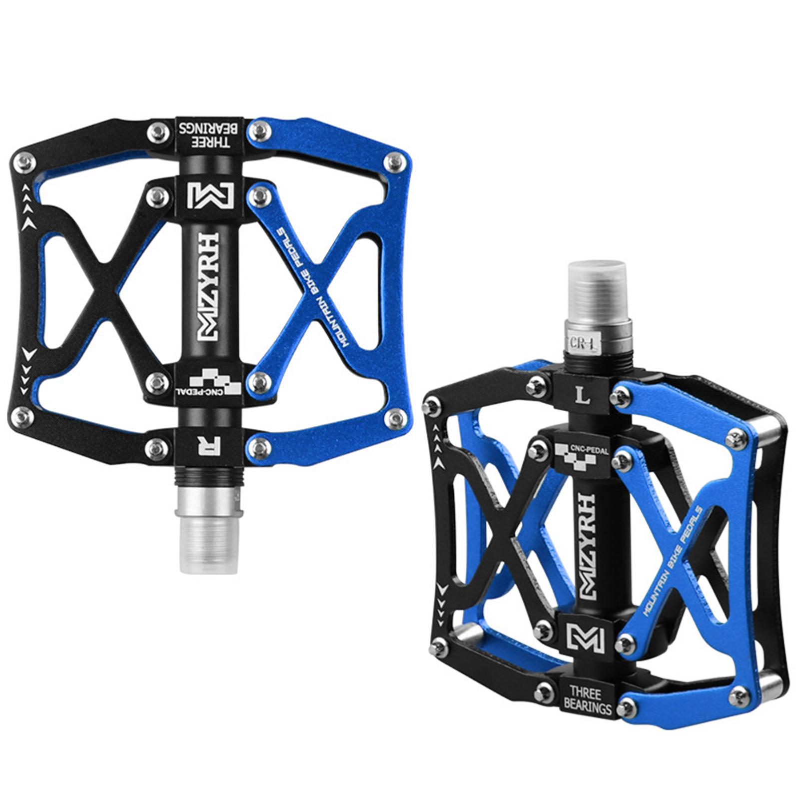Mountainbike-Pedale, leichte Aluminium-Fahrradpedale, MTB, Rennrad, Fahrradpedale, Plattform schwarz/blau