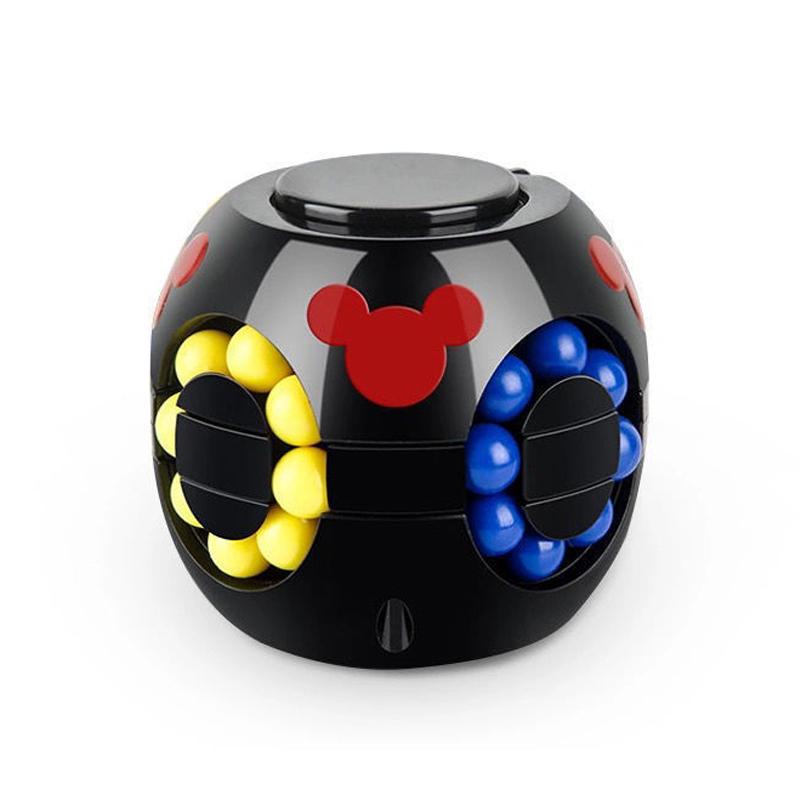 Mode Fidget Spinner Zauberwürfel Lustige Rotierende Zauberwürfel Kinder Puzzle Spielzeug Geschenke Stress Relief 1Pc schwarz