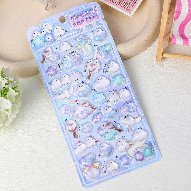 Süße Tier Pop-Siegel 3D-Aufkleber Kawaii-Edelsteine für Journal Basteln und Kinder Schönes Geschenk Hohe Qualität Bauen