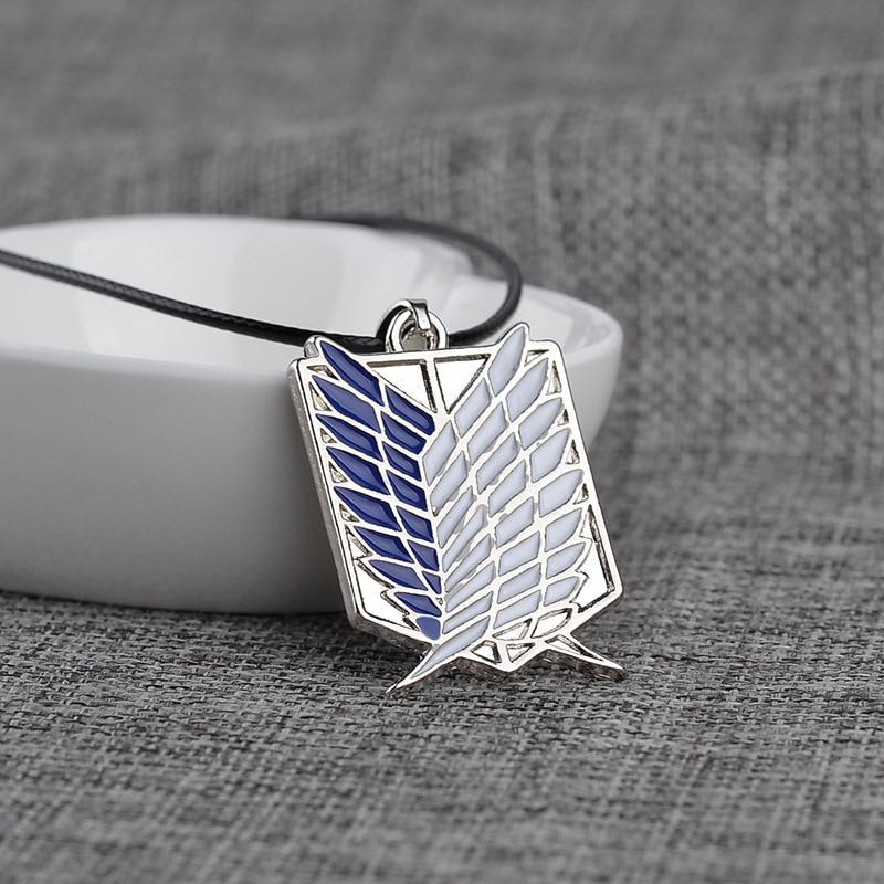 Hot Anime Shingeki No Kyojin Halskette Angriff auf Titan Halskette Wings of Liberty Anhänger Halsketten Cosplay Schmuck Collares silber