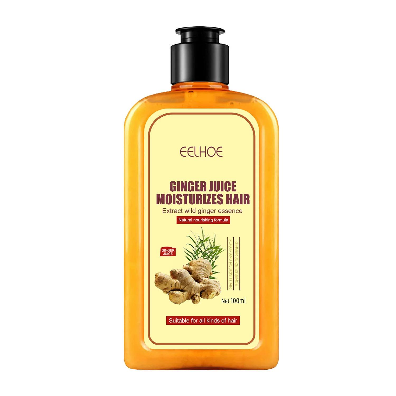 EELHOE Ingwer Anti-Haarausfall Shampoo Feuchtigkeitsspendend und Reparierend Stärkung der Haarfollikel Anti-Haarausfall Fixierendes Shampoo 100ml