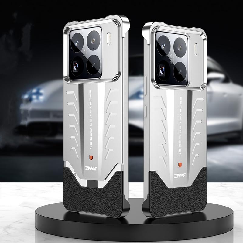 Hülle für Xiaomi Mi 15 Ultra Elastische Schnalle Wärmeableitung Aluminiumlegierung Rahmenlos Metallabdeckung für Xiaomi 15 Ultra 15Pro Mi15 For Xiaomi 15 Ultra silber