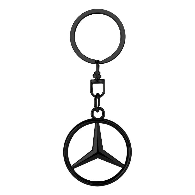 1 Stück 3D Metall Auto Schlüsselanhänger Schlüsselring Schlüsselhalter Paar Geschenke Anhänger Für Mercedes-Benz V177 W247 W176 W177 W207 W203 W204 GLA GLC X253 GLK GLA Klasse schwarz
