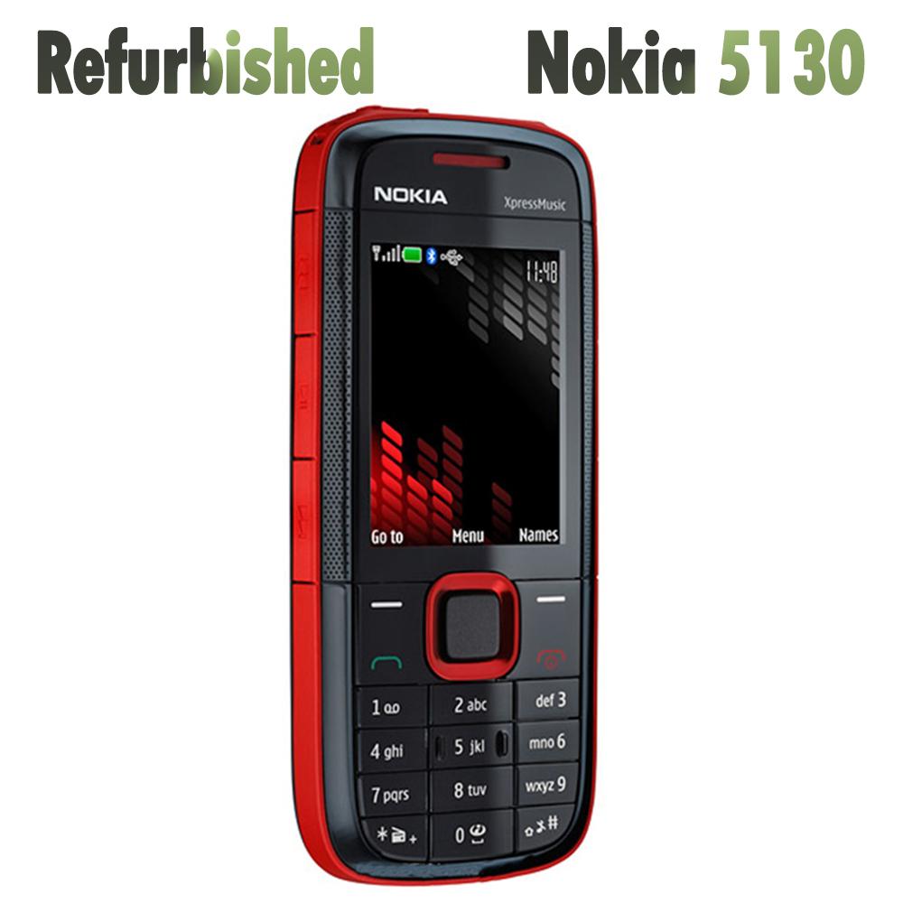 90% neues Aufgearbeitetes Nokia Original Entsperrtes Nokia 5130 Mobiltelefon 1 Battery 1 Charger rot