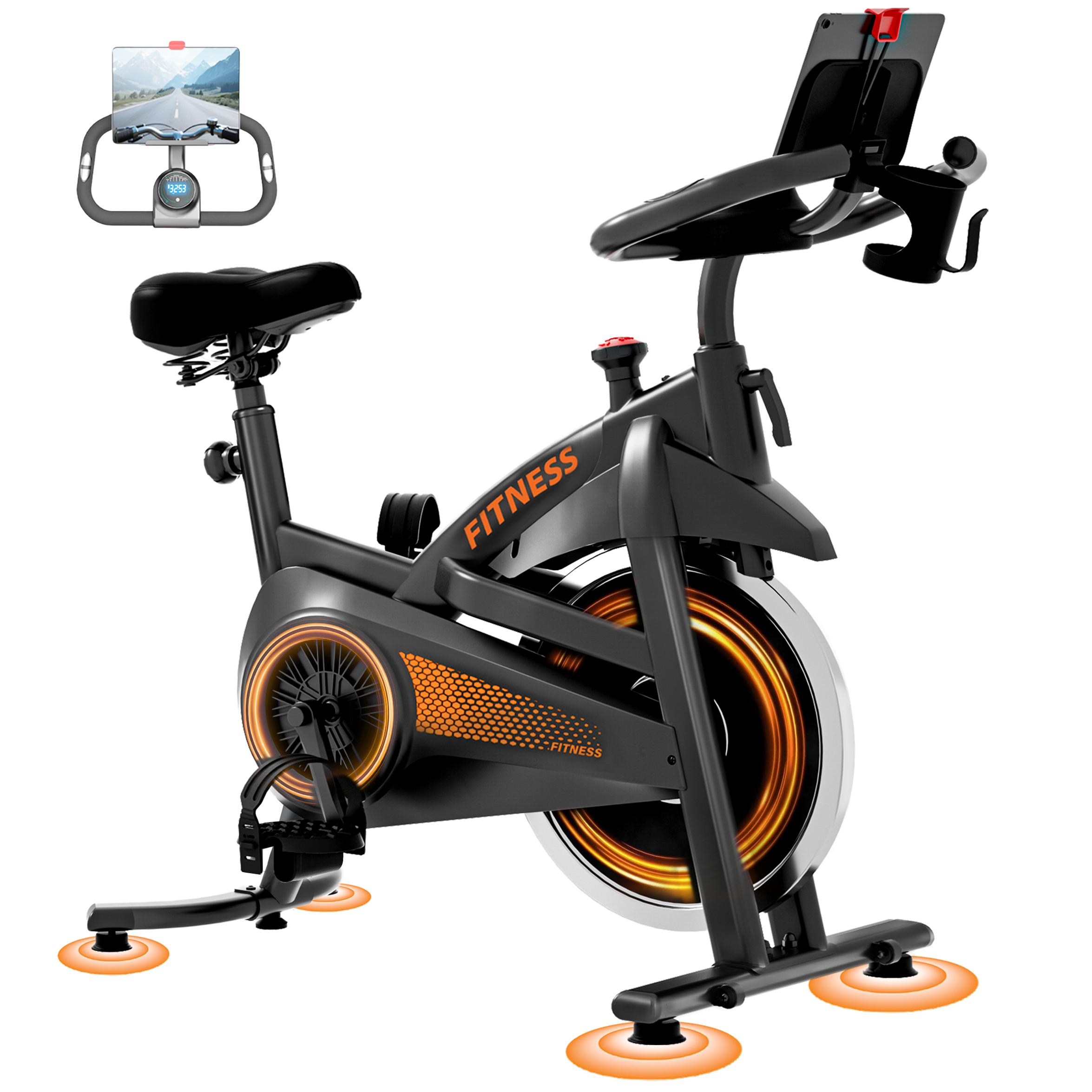 ROBORE CBE10 Klappbares Heimtrainer, Indoor Spinning Bike, Ergometer mit Pulsmesser & LED-Anzeige