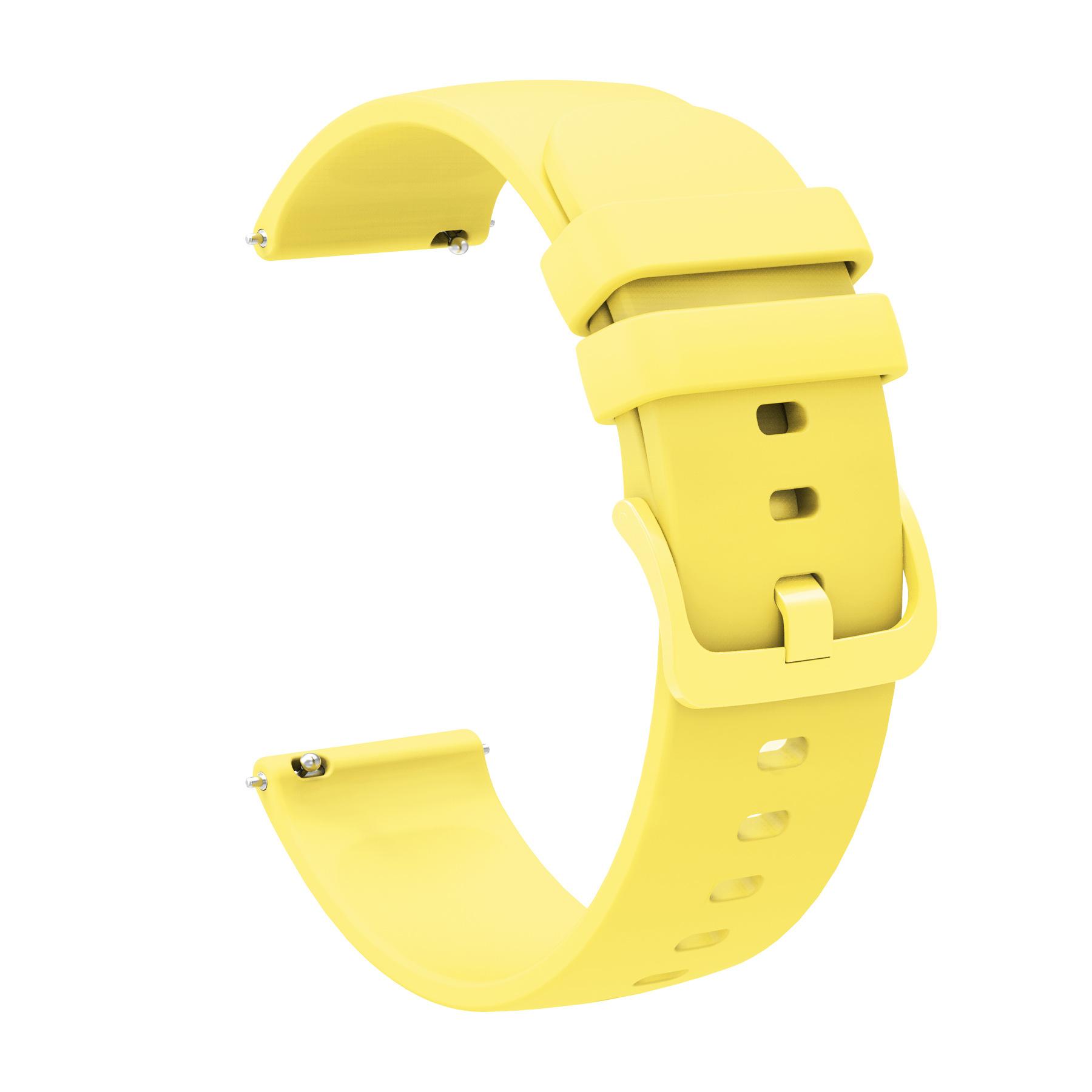 18mm 20mm 22mm Uhrenarmband für Garmin Venu 3/3s/2/2s Silikon-Uhrenarmbänder Armband für Garmin Vivoactive 3/4/4s/Forerunner 245 Bänder 20mm yellow