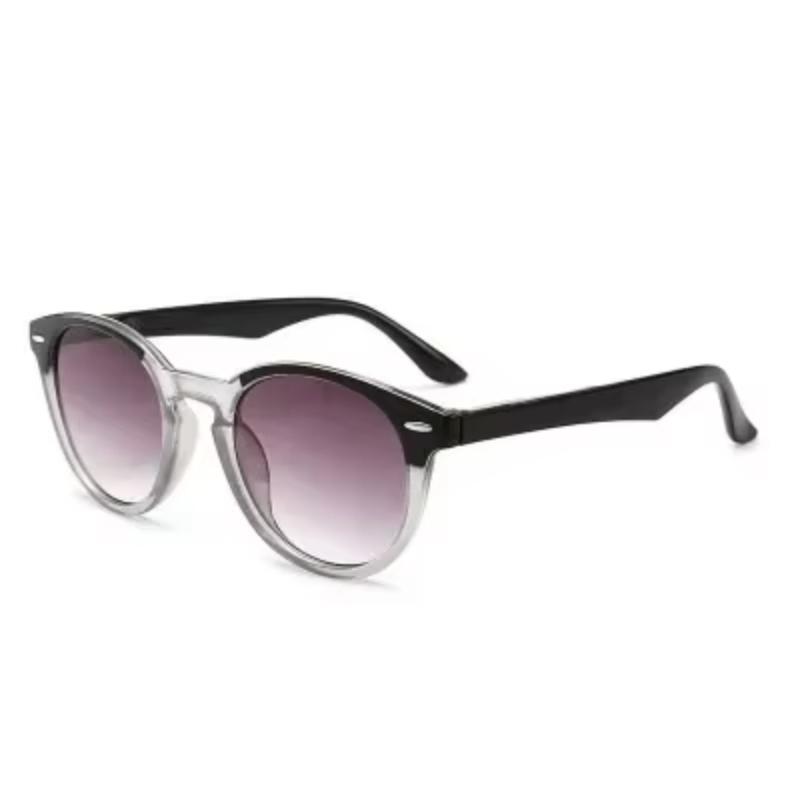 Modische runde Lesebrille für Damen und Herren, Unisex, mit Gradienten, Hyperopie, Computer-Lesebrille, Presbyopie, Dioptrien +1,0 bis +4,0 +4.0