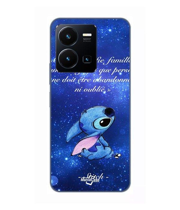 Hülle für Vivo Y35 4G Stitch Disney Stitch niedlich Ohana bedeutet Familie Maniacase schwarz