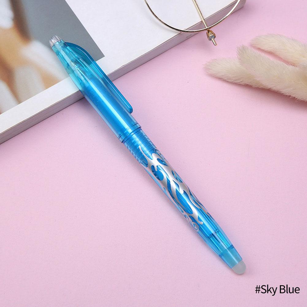 1PC löschbarer Gelstift 0,5 mm bunter Schreibstift für Kinder Schüler Schreibwaren Schüler Schulbedarf himmelblaue