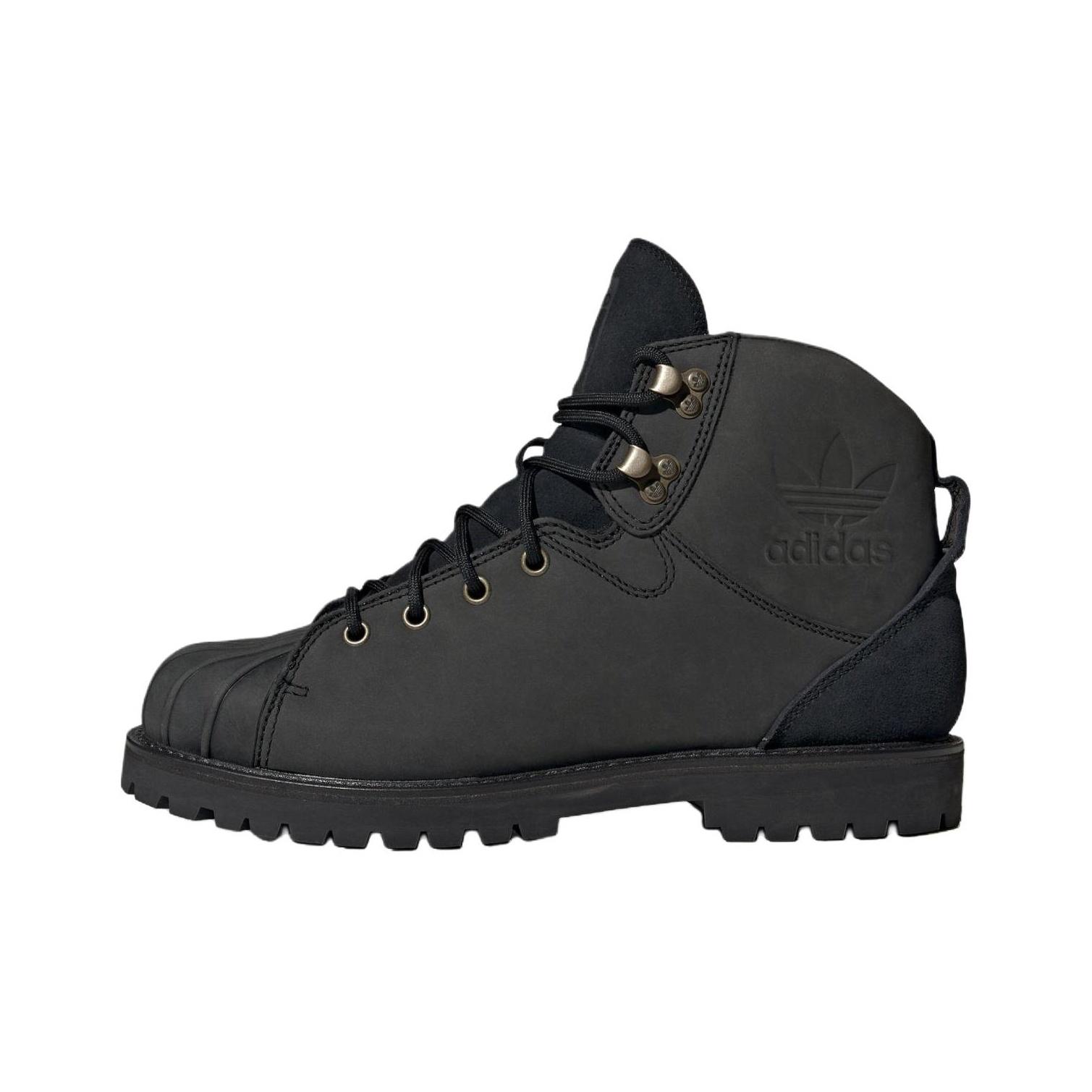 Adidas Originals Superstar Wasserdicht Klassisch Langlebig Kurze Stiefel Unisex Stiefel Schwarz JQ3172 42⅔