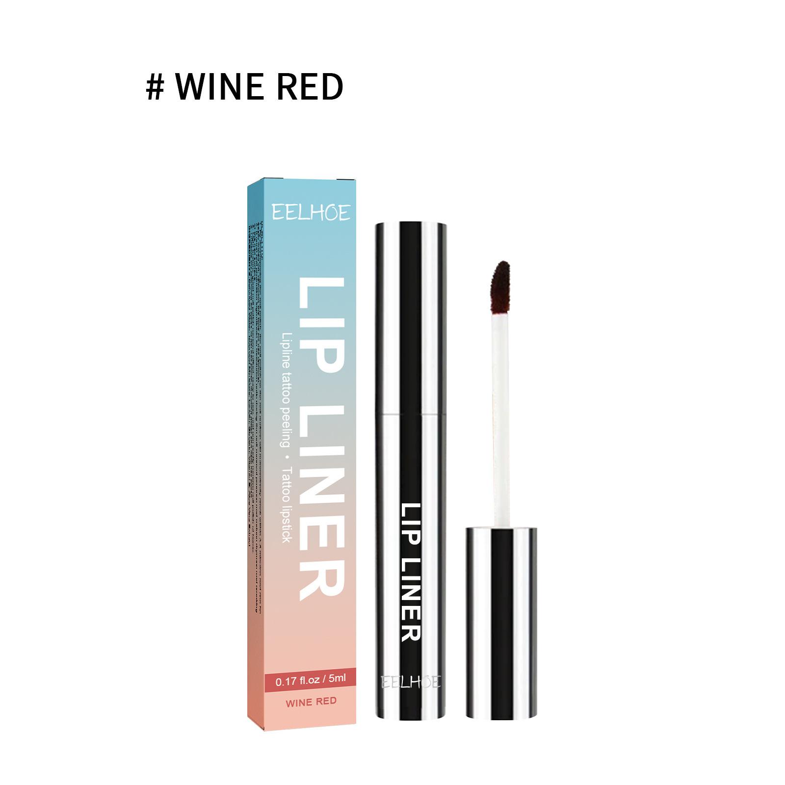 3 Farbe Peel Off Lip Liner Tattoo Lipgloss Wasserdicht Langlebig Matte Lip Ink Lip Tint Sexy Rot Braun Kontur Lipliner Make-up Wine Red