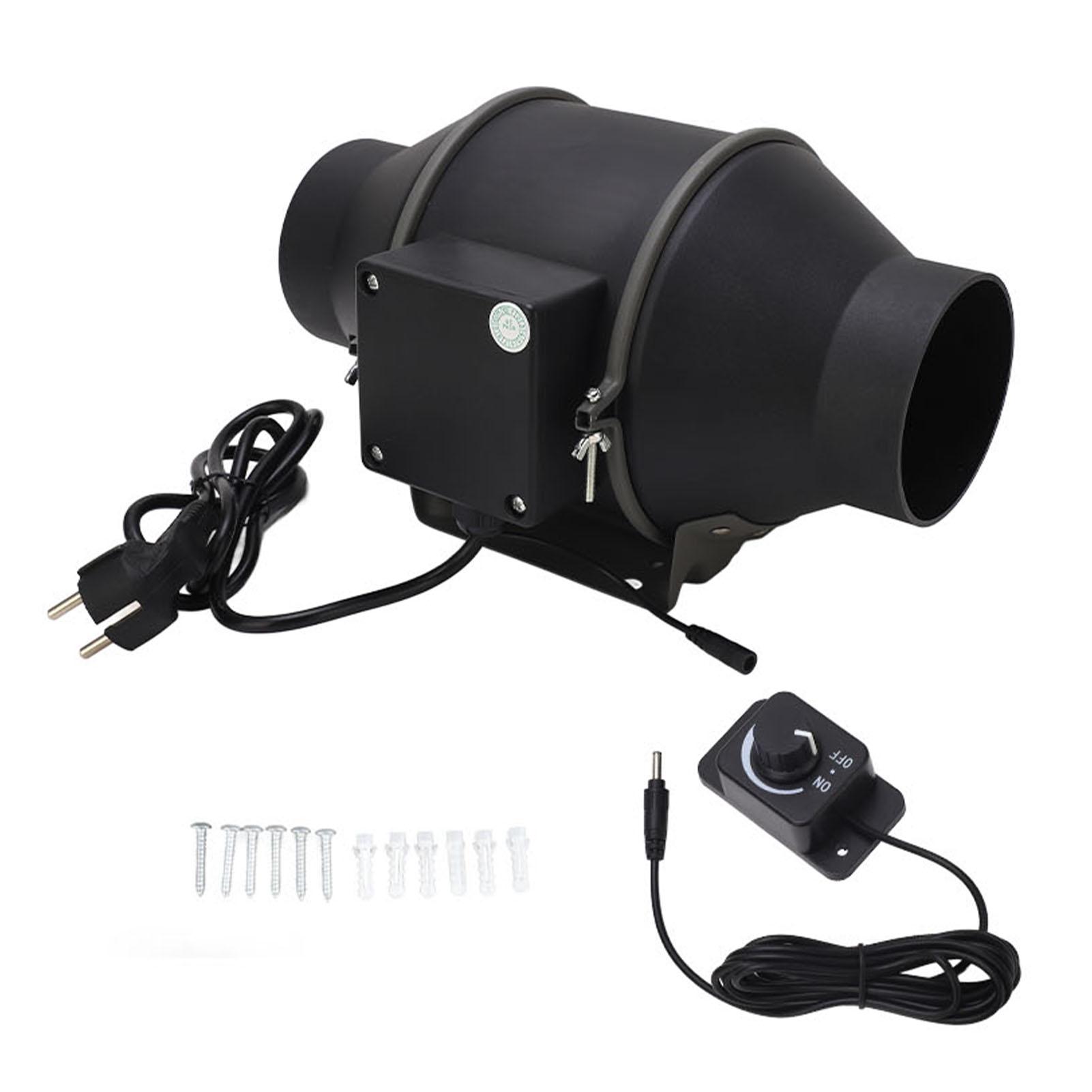4-Zoll Inline-Kanalventilator mit stufenlosem Drehzahlregler 35W Growzelt Hydroponische Belüftung Abluftventilator
