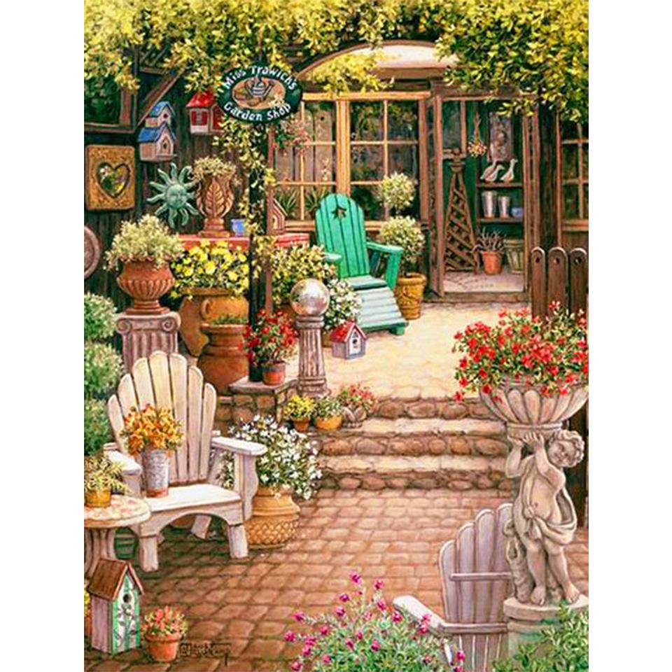 5D DIY volle Runde Diamant Malerei Blume Diamant Stickerei Landschaft Bild Kreuzstich Strass Mosaik Wohndekoration Full Round 20x30CM