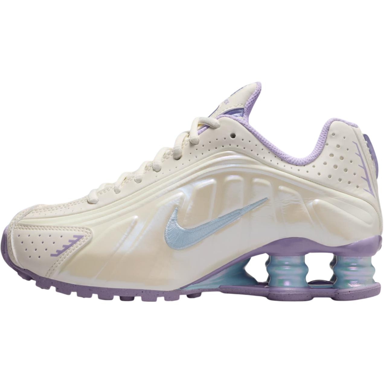 Nike Shox R4 GS Soft Pearl Celestine Blue Kinder-Sneaker Creme Hortensien Weiß IH4050-001 36