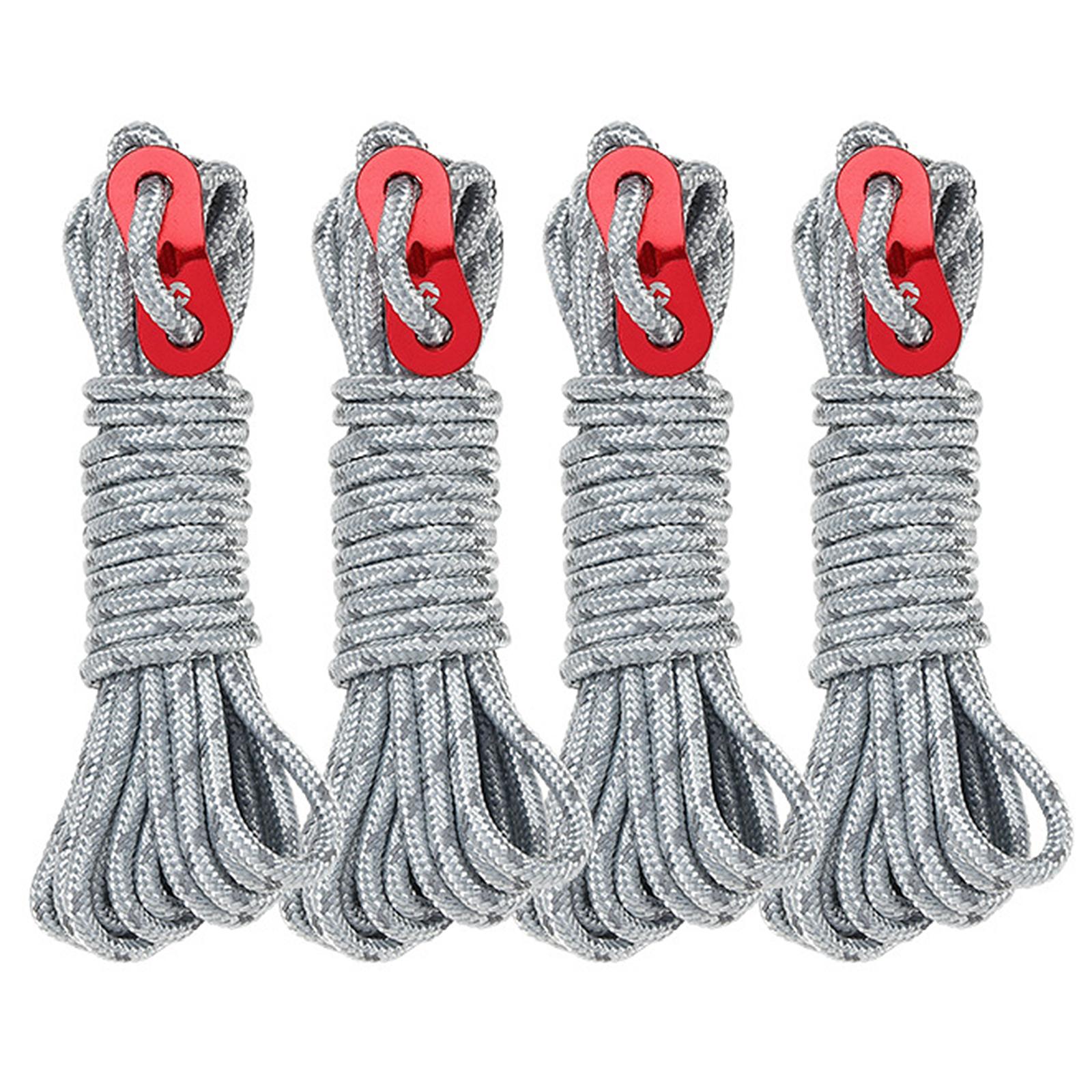 Outdoor Camping Zelt Seil mit Zelt Seil Spanner Winddicht Hohe Festigkeit Reflektierende Streifen Design FS-4500