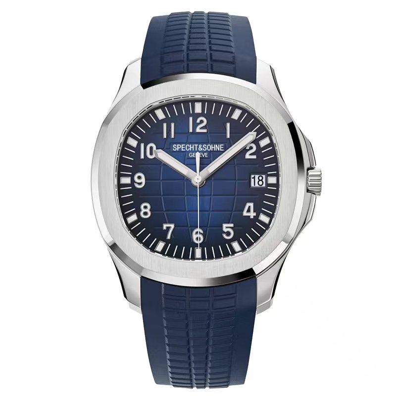 2025 Neuankömmling Herrenuhren Top Marke Luxus Automatische Mechanische Uhren Kautschukarmband Edelstahluhr Relogio Masculino Japan- Miyota-8215 blau