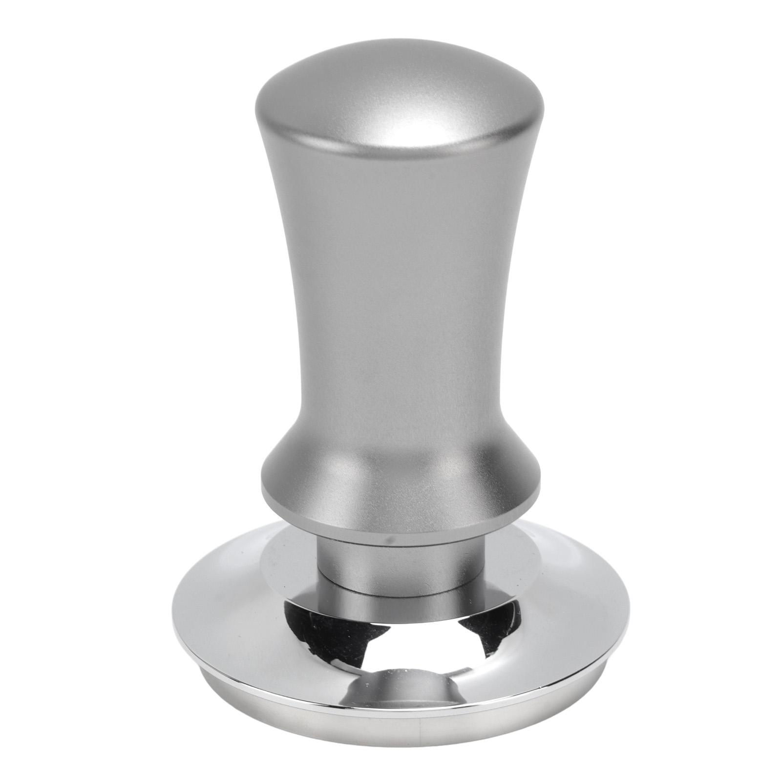 Kaffee Tamper Kaffeepulver Presse Hammer Edelstahl Konstanter Druck für Kaffee Zubehör 58mm silber