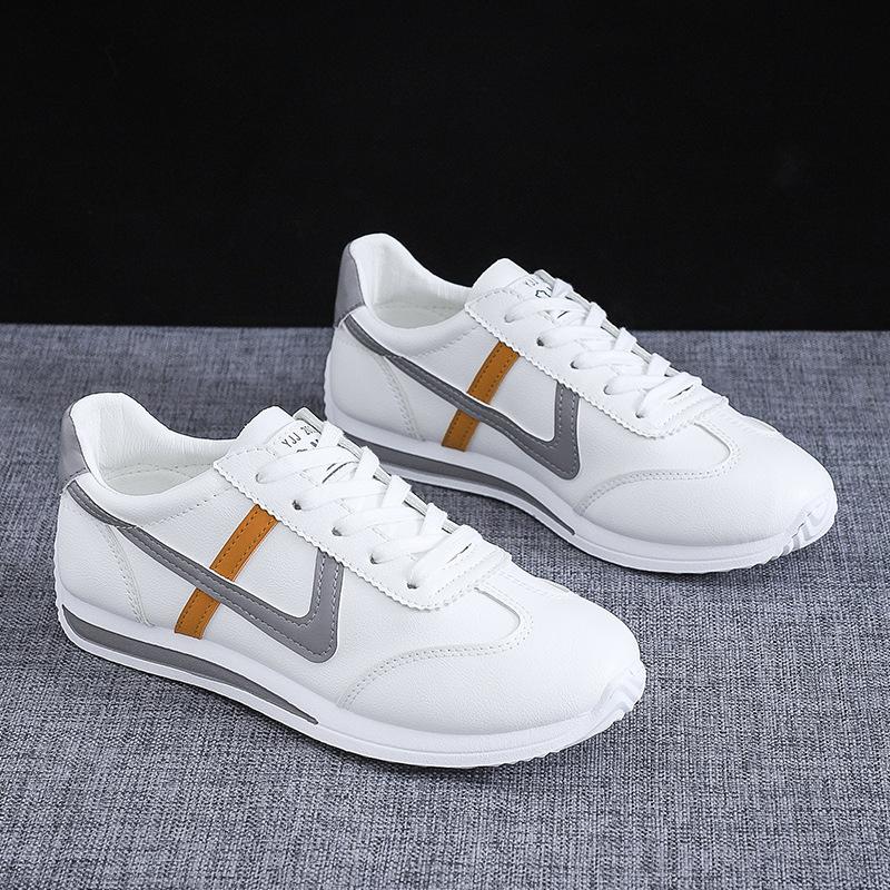 Sommer Neue Kleine Weiße Schuhe Weibliche Mikrofaser Student Forrest Gump Schuhe Flache Ferse Training Schuhe Casual Sport Schuhe Frauen 38