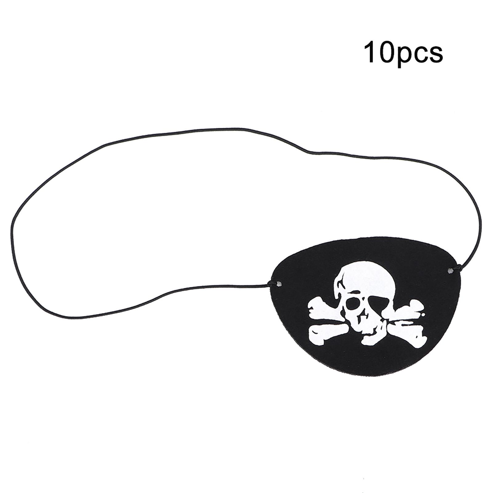 10 STÜCKE/Beutel Halloween Piraten Augenklappe Kostüme Totenkopf Augenbinde Abdeckung Maske Piraten Partyzubehör