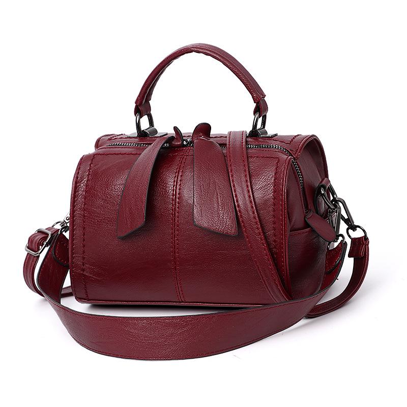 Damen Umhängetasche Hochwertige Umhängetaschen Designer PU Leder Damen Handtaschen Tote 20*13*16cm wein rot