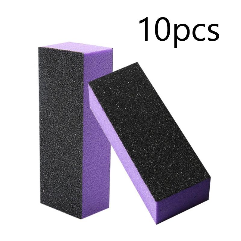 10 Stücke Nagel Polieren Schleifen Puffer Block Acryl Pediküre Maniküre Nail art Werkzeug schwarz/violett