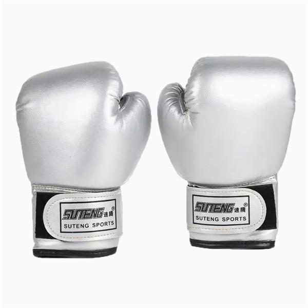 2–8 Jahre Kinder-Boxhandschuhe für Spaß, Muay-Thai-Kampf, Sanda, Kampfsport, Tasche, Boxen, Trainingshandschuhe, Ausrüstung 07 silber