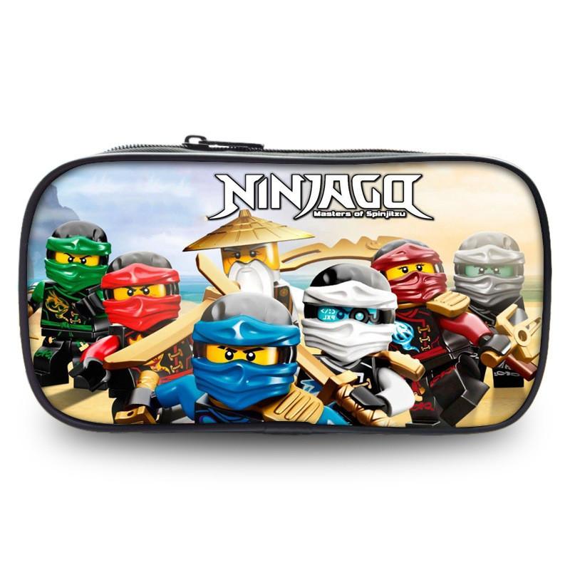 Cartoon Kinder Ninjago Federmäppchen mit leichtem Nylonmaterial für den täglichen Gebrauch violett
