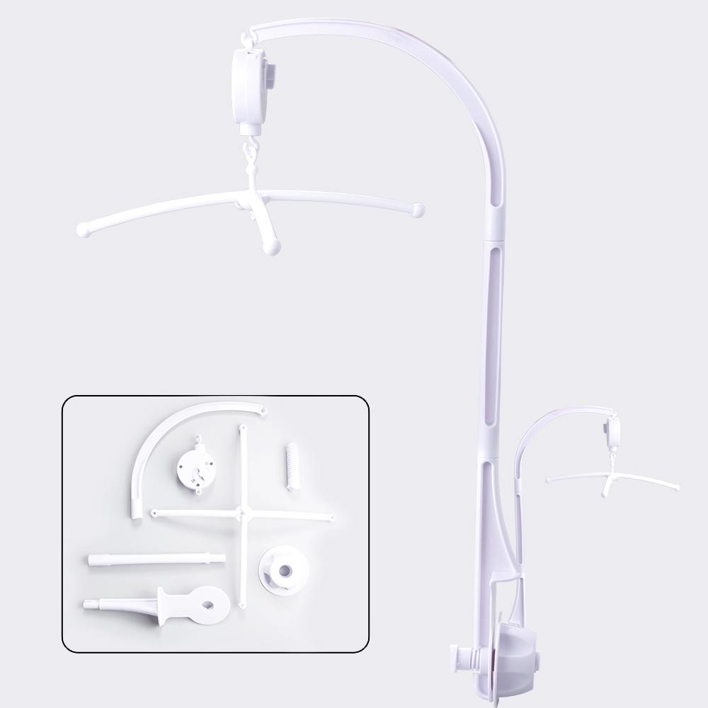 Weiß Baby Krippe Mobile Bett Glocke Spielzeug Halter Arm Halterung + Wind -Up Musik Box Weihnachten Geschenk