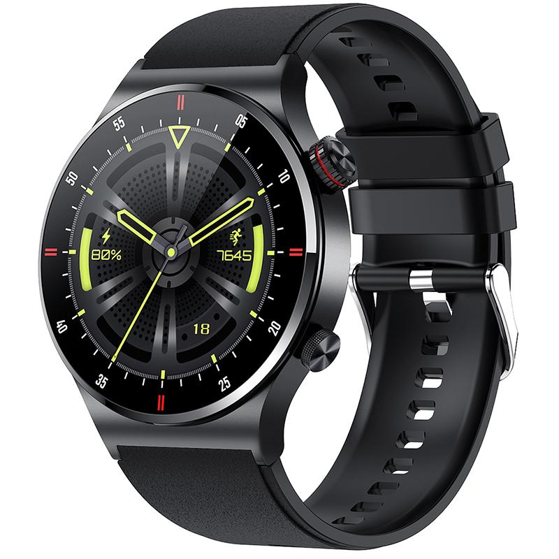 GPS EKG+PPG Bluetooth Anruf Smartwatch Herren 2025 Sportarmband NFC Wasserdicht Benutzerdefiniertes Zifferblatt Herren Smartwatch Für IOS Android silicone-belt schwarz