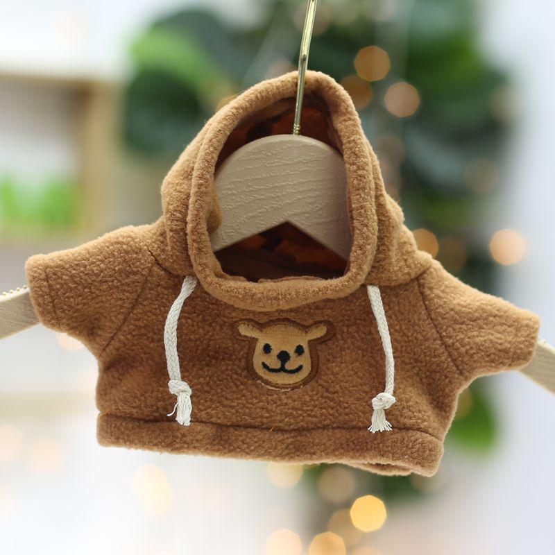 30cm Teddybär Bär Zubehör Zubehör Puppe Puppe Kleidung ersetzen Plüschtiere Pullover Pullover Zubehör Brown hooded sweater