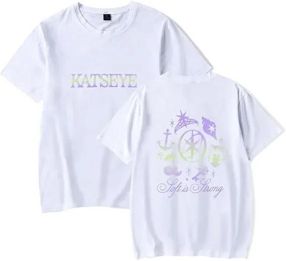 Katseye Merch Trauriges T-Shirt Neutral Fashion Popmusik Kurzarmshirt Sportbekleidung Streetshirt Cooles Sommer-Fashion-T-Shirt 2XL