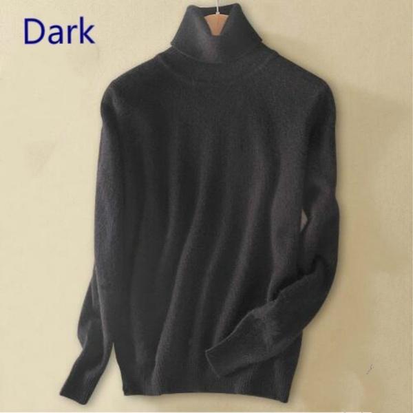 Pullover aus reinem Kaschmirwolle für Damen, gestrickt, Rollkragen, Kaschmirpullover, Pullover, Elastizität, Pull Femme, Stehkragen, Strickpullover 3XL schwarz