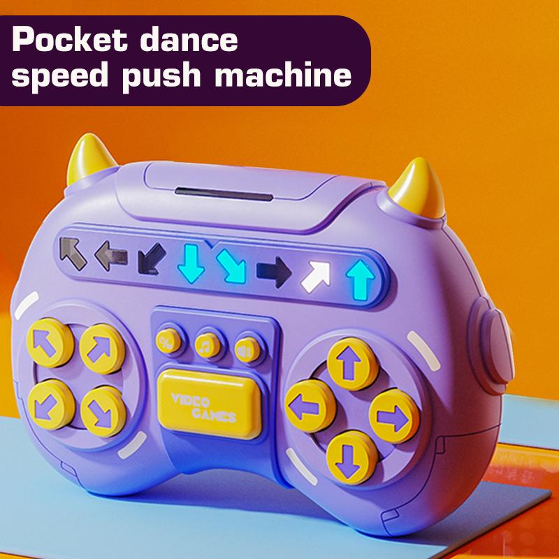 Taschen Tanzmaschine Drücken Musik Kinder Geschwindigkeits-Drückmaschine Musik Rhythmus Kampf Puzzle Spiel Fingerspitzen Spiel blue