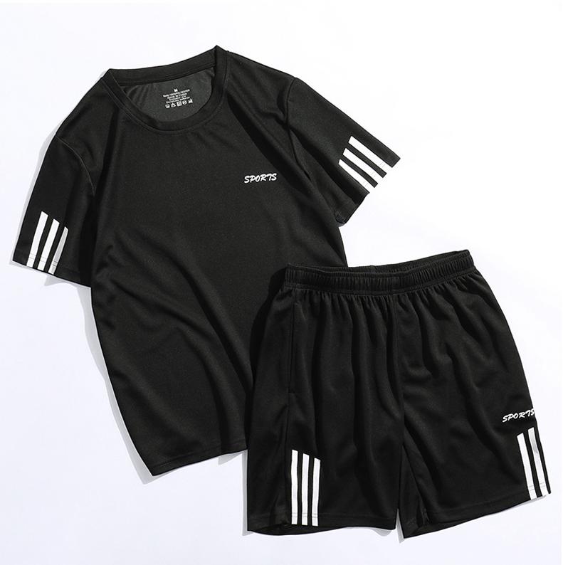 Zweiteilige Herren-Sets in Übergröße, M-9XL, Trainingsanzug, Sportbekleidungsset XXXXXL schwarz