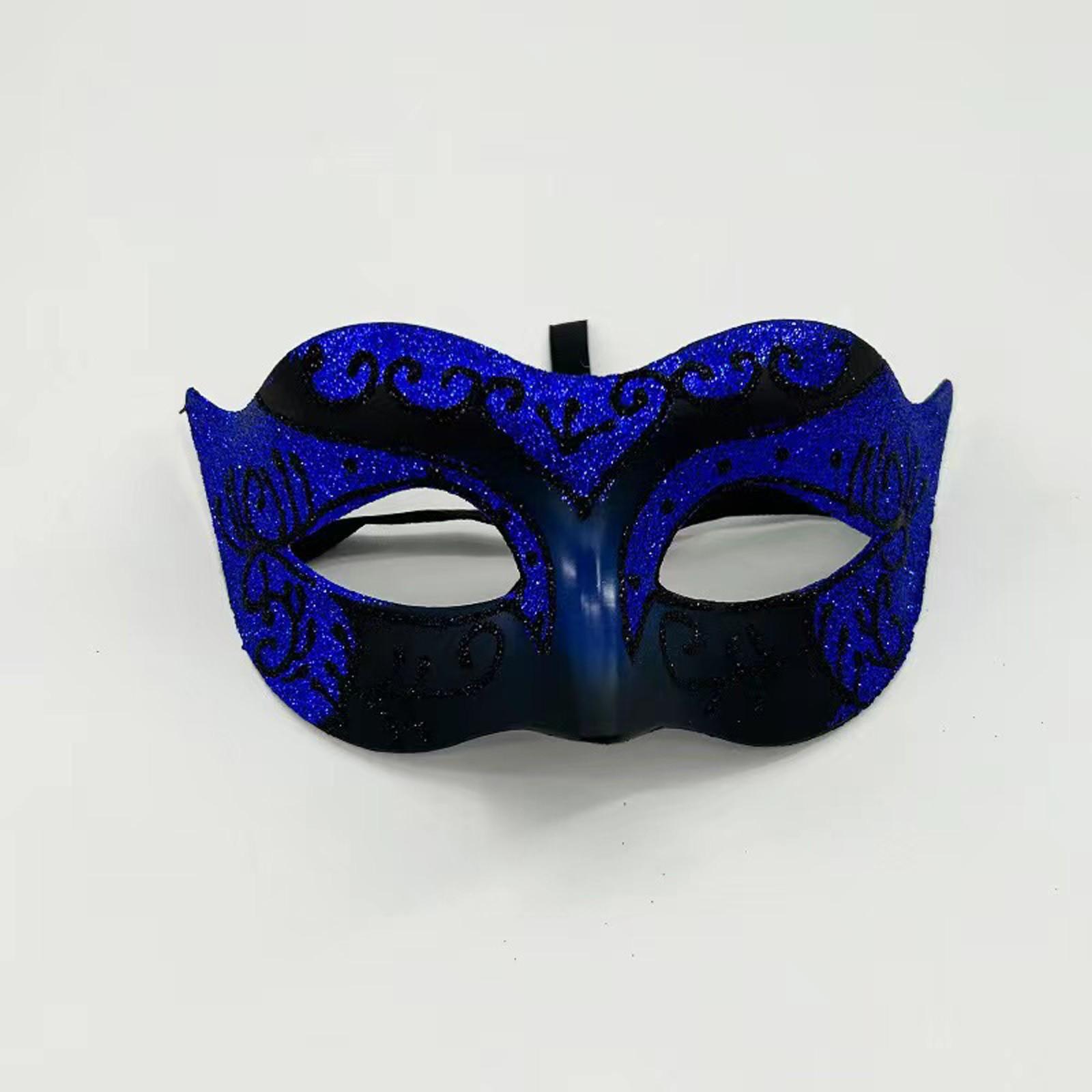 Maskenmaske für Männer und Frauen, Paar, venezianische Maske für Dionysia, Karneval, Kostüm, Party, Ball One Size blau