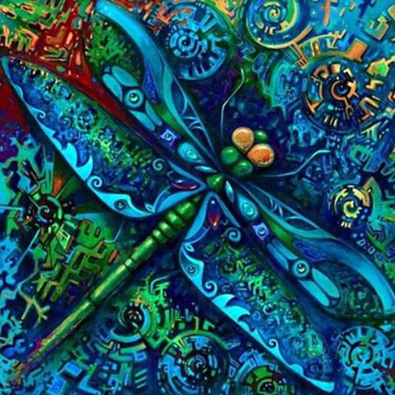 Strass Diamant Mosaik Geschenk Diy Diamant Stickerei Diamant Malerei Bunte Libelle Diamant 30x30CM