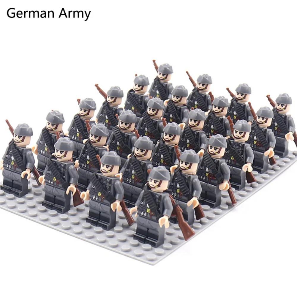 WW2 24 teile/los Militär Soldaten Bausteine ​​Set Waffen Sowjetischen USA UK China Frankreich Armee Action-figuren Ziegel Spielzeug Kinder geschenke