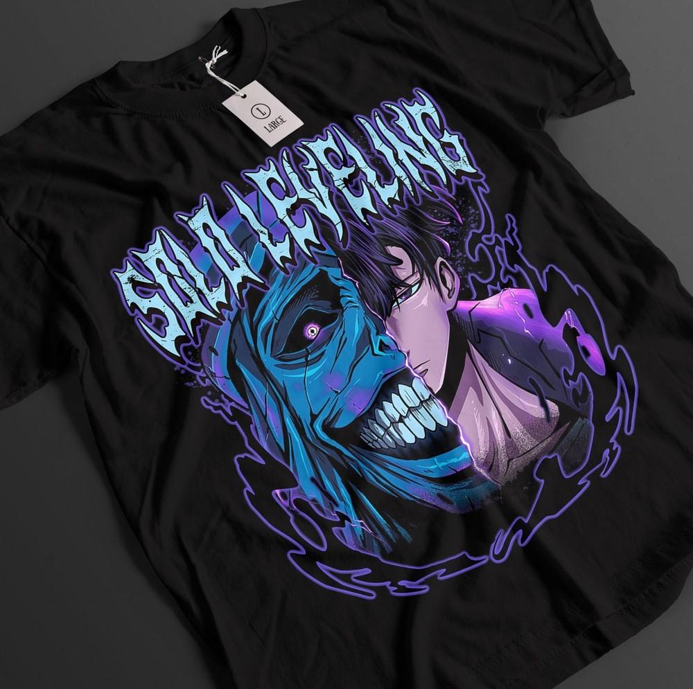 Solo Leveling Shirt Sung Jinwoo T-Shirt Haein T-Shirt Beru Top Igris Anime T-Shirt L